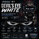 LED-матриця DEVIL'S EYE WHITE XL7 — кристально-біла світлодіодна панель на лобове скло фури, вантажівки, трака, Bluetooth-керуванн - зображення 1