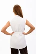 Жилетка женская Where Uwear белая удлиненная под пояс 347255_L - изображение 4