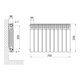 Радиатор биметаллический Thermo Alliance Bi-Ferrum 200/96 0,81 кг - изображение 2
