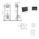 Готовое решение Qtap для ванной комнаты: подвесной унитаз Crow Ultra Quiet 520×360×290 + комплект инсталляции Nest 4 в 1 (круглая клавиша Matt Black) - изображение 2