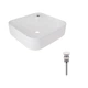 Раковина накладная 430x430x125 мм Qtap Stork White + Донный клапан PU02 - изображение 1