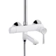 Душова система універсальна Qtap Grand на три споживачі (з виливом) QTGRAWCR1004 Chrome/White - зображення 3