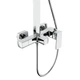 Душова система для кабіни Qtap Capricorn на три споживачі (з виливом) 53103KNC Chrome - зображення 5