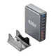 Зарядний пристрій XoKo 2xUSB-C PD3.1 140W + 2xUSB-C PD100W + 1xUSB-C PD65W + 3xUSB QC30W GaN (QC-600) - зображення 6