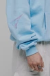 Чоловіче блакитне худі Oversized Multi Logo H GOTS Preach S 206270 - зображення 5