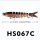 Воблер составной свимбейт ANFS Swimbait Minnow 13.5 см 19 г тонущий HS067C - изображение 1