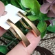 Серьги Xuping Jewelry длина 2.8см ширина 3-4мм медицинское золото позолота 18К с1676 - изображение 6