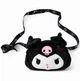 Сумка пухнаста підліткова дитяча через плече мессенджер Kuromi Sanrio 20x17x5 см Чорна - зображення 4
