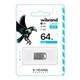 USB флешка Wibrand 64Gb Hawk срібляста для зберігання даних та мультимедіа із захистом від ударів та води - зображення 2