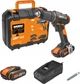 Акумуляторний шурупокрут Worx WX108 з 2 акумуляторами та зарядним пристроєм (6943475873585) - зображення 2