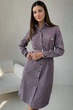 Жіноча сукня-сорочка на кнопках з паском Nenka XL Бузковий (nenka3541-XL) - изображение 4