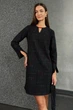 Жіноча міні сукня з паском та акцентними китицями Nenka XL Чорний (nenka3299-XL) - зображення 3