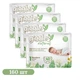 Детские подгузники 160 шт Giggles Natural размер 1 Newborn (2-5 кг) Детские одноразовые подгузники с усиленной защитой от протечек до 12 часов Памперсы органические для детей - изображение 1