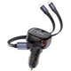 Автомобільний зарядний пристрій Baseus Enjoyment Pro Car Charger Type-C + Retractable C&iP Cable 60W C00057802111-00 Black - зображення 7