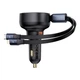 Автомобільний зарядний пристрій Baseus Enjoyment Pro Car Charger USB + Retractable C & iP Cable 60 W C00057802111-02 Black - зображення 1