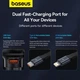 Автомобільний зарядний пристрій Baseus Enjoyment Pro Car Charger USB + Retractable C & iP Cable 60 W C00057802111-02 Black - зображення 7