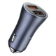 Автомобільний зарядний пристрій Baseus Golden Contactor Pro Car Charger 40 W 2 USB with Cable Type-C 5 A 1m TZCCJD-A0G Grey - зображення 4