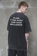 Чоловіча Виварена Оверсайз Футболка Without Washed З Принтом Plan S/M Gray - изображение 1