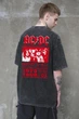 Чоловіча Виварена Оверсайз Футболка Without Washed З Принтом ACDC L/XL Gray - изображение 1