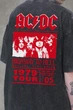 Чоловіча Виварена Оверсайз Футболка Without Washed З Принтом ACDC L/XL Gray - изображение 2