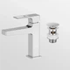 Смеситель для умывальника Aqua Rodos Sharp 90873 с донным клапаном, хром (АР000041737) - изображение 2