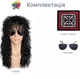 Перука Vokuhila 80-х DE058B для чоловіків і жінок, чорні кучері, хеві-метал, карнавальна, костюм хіпі-рокера, Хелловін - зображення 2