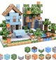 Магнітний конструктор Minecraft Magnetic Building «Будинок з водоспадом» 162 деталі - зображення 2
