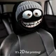 Чехол на подголовник автомобиля с принтом "Улыбка в шапке" комплект 2шт, Polyester, black - изображение 5