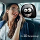 Чехол на подголовник автомобиля с принтом "Улыбка в шапке" комплект 2шт, Polyester, black - изображение 6