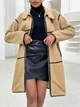Пальто из искусственной овчины Shein sz2308259758854441 L коричневое (100008207) - изображение 1