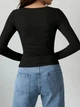 Лонгслив Shein sz2409249953699611 M черный (100007748) - изображение 4