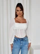 Корсетный топ Shein sz2412143585662823 XL белый (100008496) - изображение 3