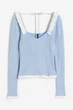 Джемпер в рубчик H&M 1214761001c61 XXL голубой (100009360) - изображение 2