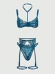 Комплект нижньої білизни Shein ri2303170228188121 XL синій (100007414) - зображення 2