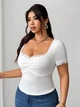 Топ Shein sz25072344413122260 3XL білий (100008006) - зображення 3