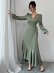 Сукня Shein sz2409071711303446 M хакі (100008372) - зображення 3