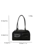 Сумка з екошкіри Shein sg2501022915151410 one size чорна (100007536) - зображення 3