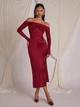 Атласна спідниця Shein sz2410151182231603 M червона (100007521) - зображення 4