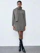 Светр-сукня Shein sz2410187491990717 XL сіра (100008013) - зображення 5