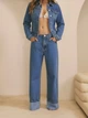Джинси Shein sz25040232221927366 W28 блакитні (100007418) - зображення 4