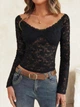 Топ с открытыми плечами Shein sz2407266704930344 S черный (100007522) - изображение 7