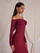 Топ с открытыми плечами Shein sz2409286719983792 S бордовый (100007556) - изображение 4