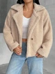 Пальто тедди Shein sz25071131667666653 L бежеве (100007917) - зображення 3