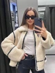 Пальто тедди Shein sz2410185866679701 S молочное (100007672) - изображение 4