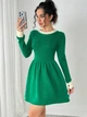 Свитер-платье Shein sz2412029374587767 M зеленый (100008163) - изображение 1