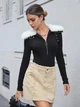 Боді у рубчик Shein sz2308187672272748 L чорне (100007776) - зображення 2
