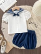 Костюм (блуза, шорты) Shein sk25031061287988357 116 см комбинированный (100007426) - изображение 1