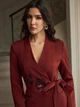Атласний піджак Shein sz25072370288750952 L бордовий (100007421) - зображення 6