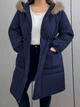 Тепла куртка Shein sz2406129203333433 0XL синя (100008321) - зображення 5