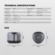 Портативна Бездротова Bluetooth Колонка Акустика Fantech BS155 NeraBox 5W |BT5.4, USB, TWS, 8h| grey - зображення 14